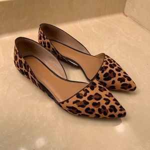 J Crew Factory Calf Hair d’Orsay Flats ✨